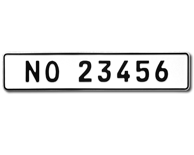 03. Norwegian CAR plate smaller size 435 x 90 mm without flag